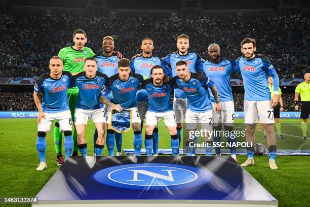 Of Napoli during the UEFA Champions League quarterfinal second leg match between SSC Napoli and AC Milan at Stadio Diego Armando Maradona on April...