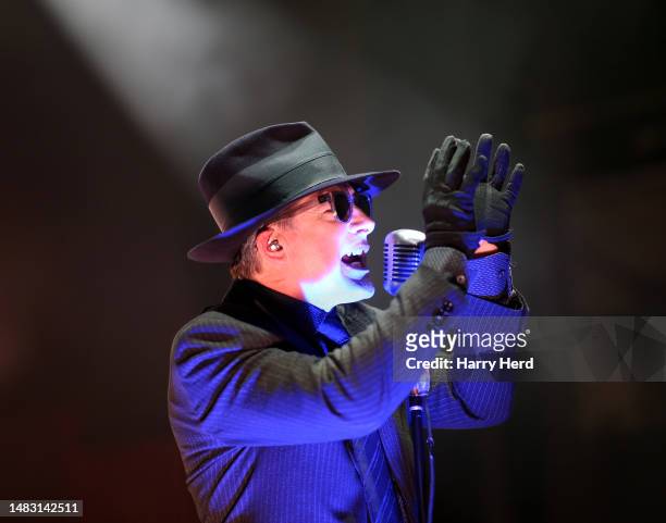 David Vanian of The Damned performs at O2 Guildhall Southampton on April 18, 2023 in Southampton, England.