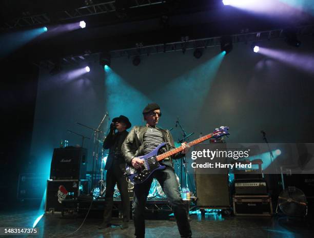 David Vanian and Paul Gray of The Damned perform at O2 Guildhall Southampton on April 18, 2023 in Southampton, England.