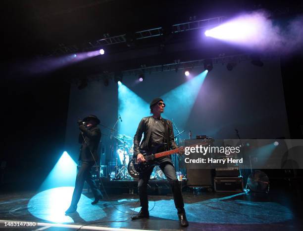 David Vanian and Paul Gray of The Damned perform at O2 Guildhall Southampton on April 18, 2023 in Southampton, England.