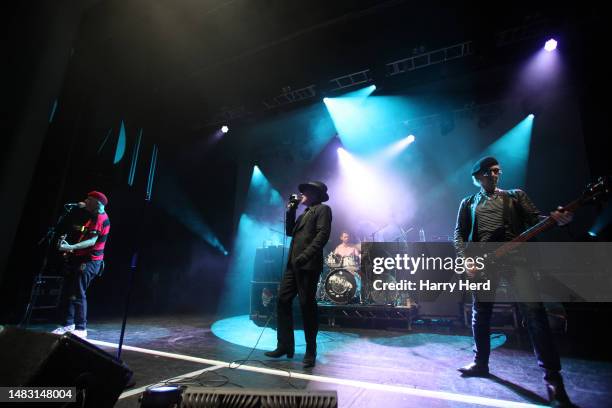 Captain Sensible, David Vanian, Will Glanville Taylor and Paul Gray of The Damned perform at O2 Guildhall Southampton on April 18, 2023 in...