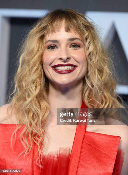 Ashleigh Cummings arrives at the global premiere of "Citadel" on April 18, 2023 in London, England.