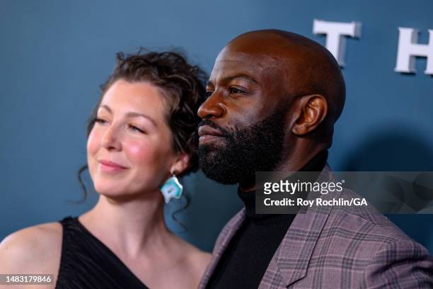 Emma Gyasi and David Gyasi attend Netflix's "The Diplomat" New York premiere at Park Lane Hotel on April 18, 2023 in New York City.