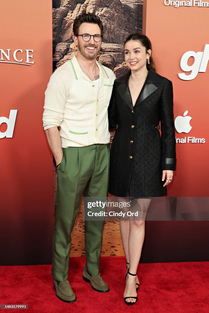 REQUEST: Chris Evans and Ana de Armas attend the Apple Original Films' "Ghosted" New York Premiere