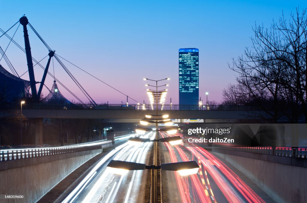 Traffic on German city highway