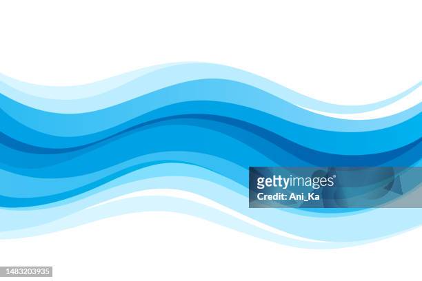 ilustrações de stock, clip art, desenhos animados e ícones de abstract background with waves - ondas