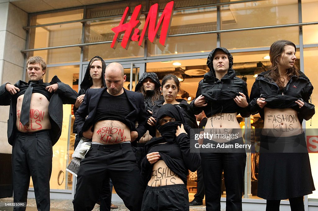 Activists Protest H&M Clothing Production Labor Conditions