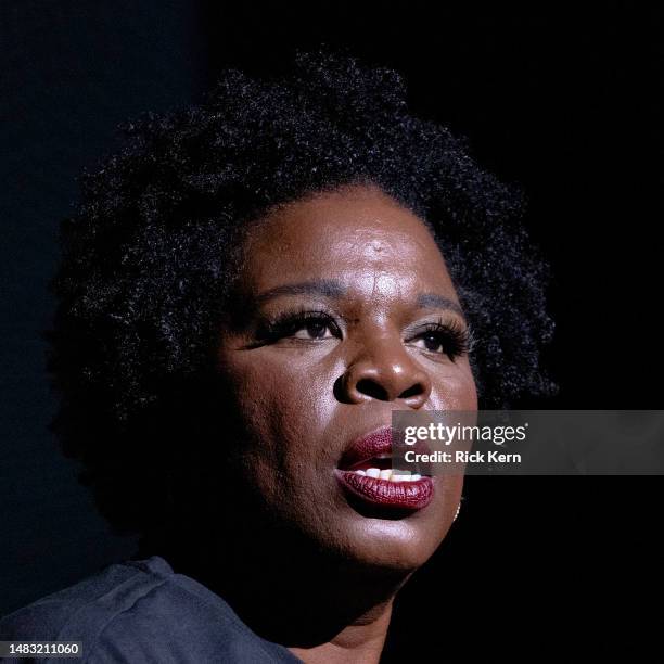 Comedian Leslie Jones performs onstage during Moontower Just For Laughs at the Paramount Theatre on April 18, 2023 in Austin, Texas.