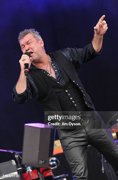 Jimmy Barnes of Australian rock group Cold Chisel performs live on stage during the first day of Hard Rock Calling, at Hyde Park on July 13, 2012 in...