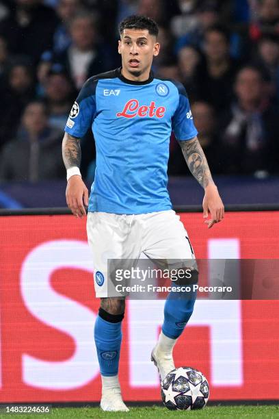 Mathias Olivera of SSC Napoli during the UEFA Champions League quarterfinal second leg match between SSC Napoli and AC Milan at Stadio Diego Armando...