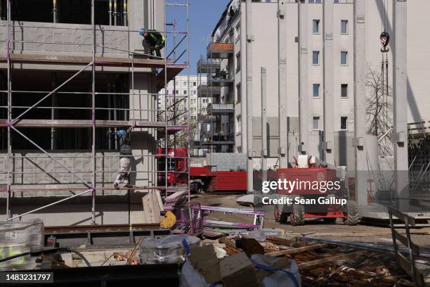 The construction site of a new elementary school stands on April 19, 2023 in Berlin, Germany. The city of Berlin is investing over half a billion...