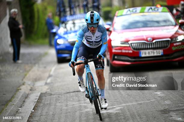 Tao Geoghegan Hart of United Kingdom and Team INEOS Grenadiers - Green leader jersey competes during the 46th Tour of the Alps 2023, Stage 3 a...