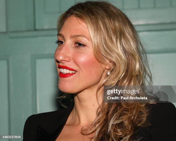 Writer Karley Sciortino attends the celebration launch of Agent Provocateur new campaign at Olivetta on April 18, 2023 in West Hollywood, California.