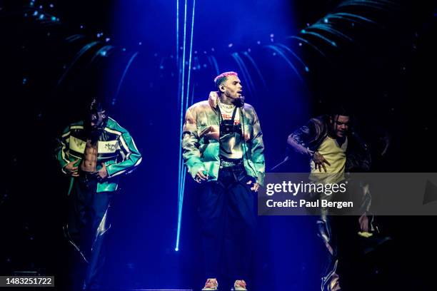 Singer, rapper and songwriter Chris Brown performs on stage at Ziggo Dome, Amsterdam, Netherlands 6th March 2023.