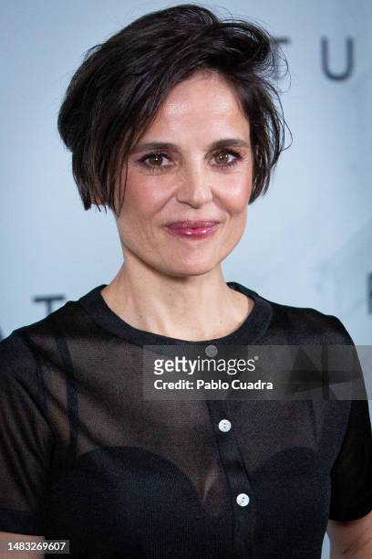 Spanish actress Elena Anaya attends the "Fatum" photocall at Hotel URSO on April 19, 2023 in Madrid, Spain.