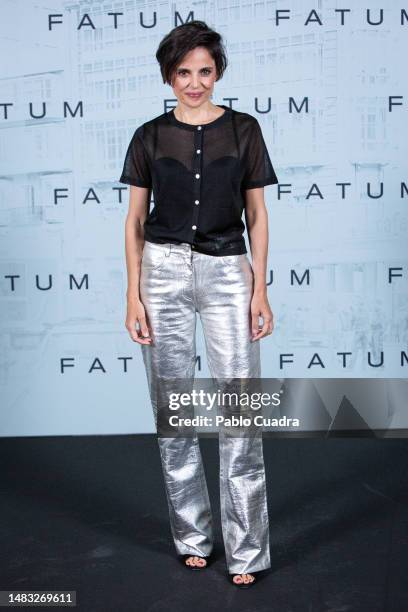 Spanish actress Elena Anaya attends the "Fatum" photocall at Hotel URSO on April 19, 2023 in Madrid, Spain.