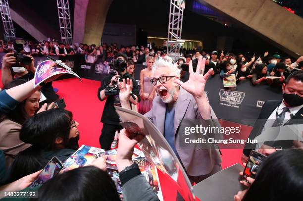 Director James Gunn attends the Seoul premiere of "Guardians Of The Galaxy Vol.3" at Dongdaemun Design Plaza on April 19, 2023 in Seoul, South Korea.