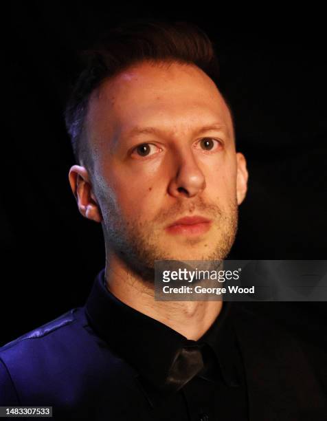 Judd Trump of England looks on during a break in play in their round one match against Anthony McGill of Scotland on Day Five of the Cazoo World...