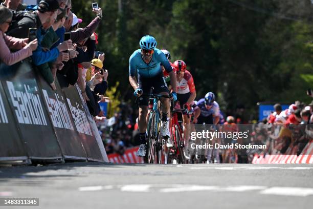 Samuele Battistella of Italy and Astana Qazaqstan Team competes during the 87th La Fleche Wallonne 2023, Men's Elite a 194.3km one day race from...