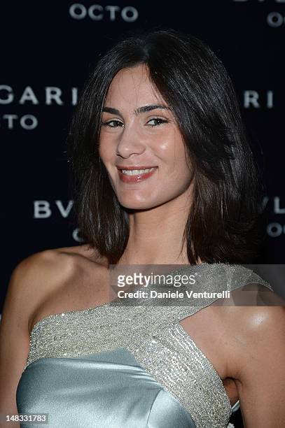 Gloria Bellicchi attend the "OCTO The New Architecture of Time by Bulgari" event at the Stadio dei Marmi on July 13, 2012 in Rome, Italy.