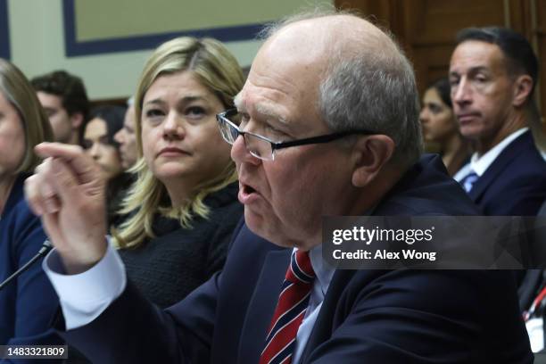 Agency for International Development Nicole Angarella and Special Inspector General for Afghanistan Reconstruction John Sopko testify during a...