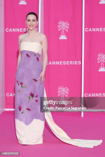 Rachel Brosnahan attends the closing ceremony during the 6th Canneseries International Festival on April 19, 2023 in Cannes, France.