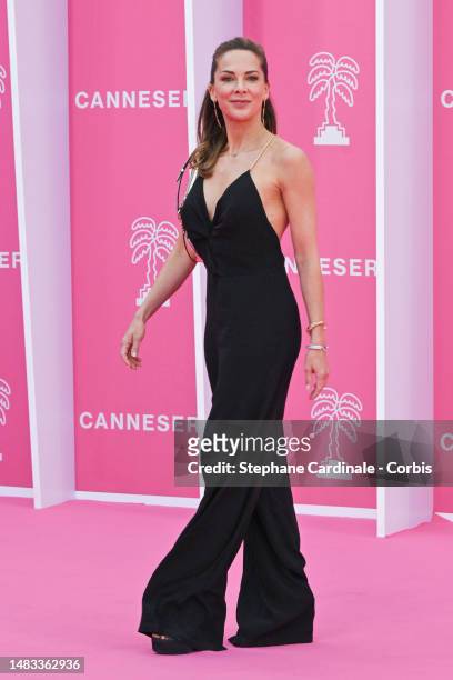 Mélissa Theuriau attends the closing ceremony during the 6th Canneseries International Festival : Day Six on April 19, 2023 in Cannes, France.
