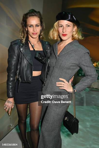 Alice Dellal and Charlotte Dellal attend the La Mer heritage dinner at Frameless, Marble Arch Place on April 19, 2023 in London, England.