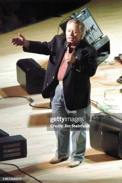 Singer John Conlee performs at the Grand Ole Opry in Nashville, Tennessee on June 6, 2006.