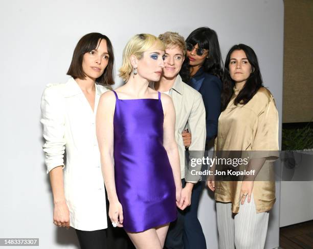 Jodi Balfour, Zoe Lister-Jones, Mae Martin, Jameela Jamil, and Abbi Jacobson attend the Boat Rocker & TeaTime Pictures LA Screening of 'SLIP' hosted...