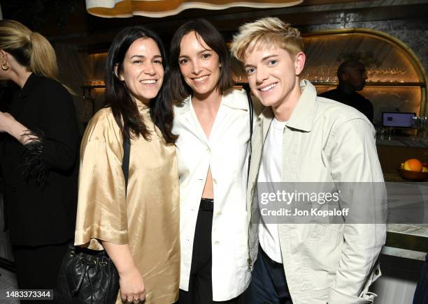 Abbi Jacobson, Jodi Balfour, and Mae Martin attend the Boat Rocker & TeaTime Pictures LA Screening of 'SLIP' hosted by Dakota Johnson at NeueHouse...