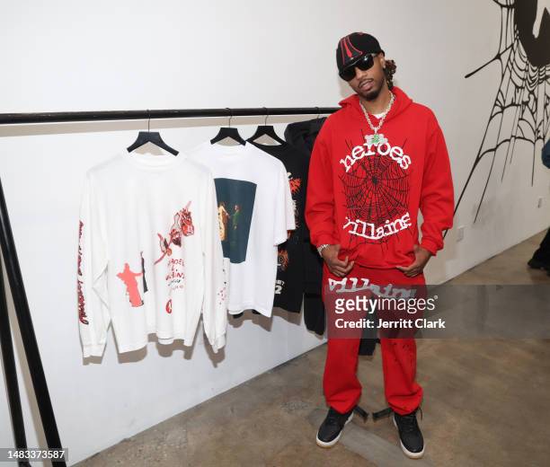 Metro Boomin attends his NTWRK Limited Edition 'Heroes & Villains' Capsule Collection Pop-Up at NTWRK LA on April 18, 2023 in Los Angeles, California.