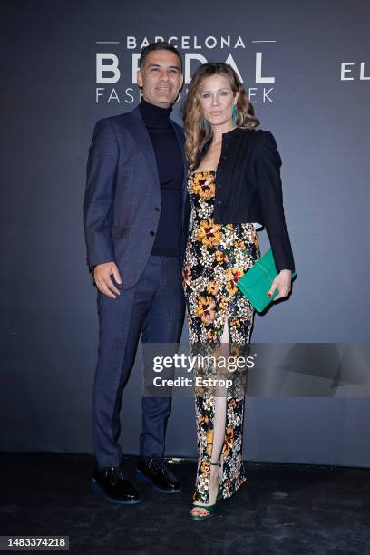 Jaydy Michel and Rafa Marquez attends the Elie Saab Bridal Collection show as part of the Barcelona Bridal Week 2023 on April 19, 2023 in Barcelona,...