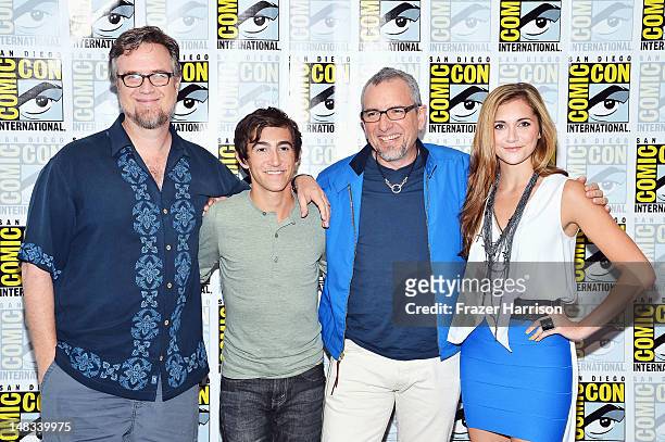 Creator Dan Povenmire, actor Vincent Martella, creator Jeff 'Swampy' Marsh and Alyson Stoner attend Disney's "Phineas And Ferb" "Gravity Falls" and...
