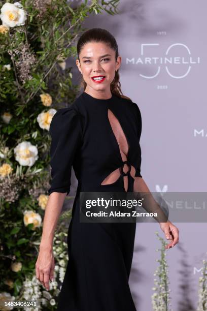 Juana Acosta attends the Martinelli 50th anniversary party on April 19, 2023 in Madrid, Spain.