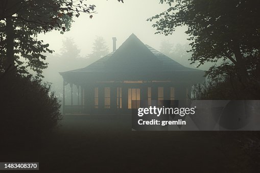 Spooky old rural house in the woods Spooky old rural house in the woods