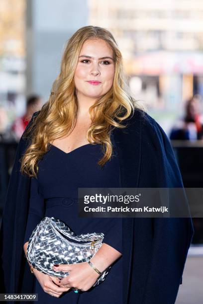 Princess Amalia of The Netherlands attends the Kingsday concert in Ahoy on April 19, 2023 in Rotterdam, Netherlands.