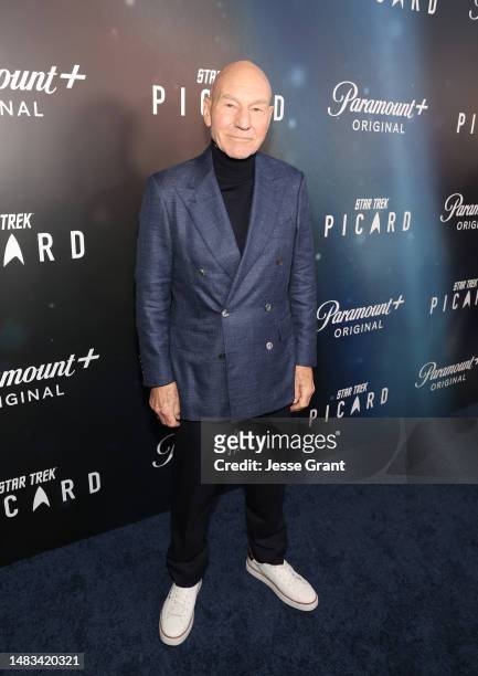 Patrick Stewart attends the IMAX "Picard" screening at AMC The Grove 14 on April 19, 2023 in Los Angeles, California.