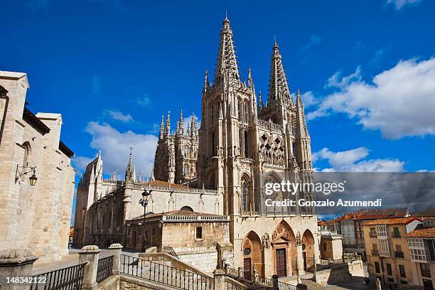 gothic architecture in burgos city. - burgos stock pictures, royalty-free photos & images