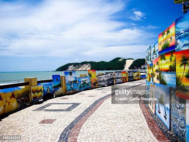 praia de ponta negra - natal brazil stock-fotos und bilder