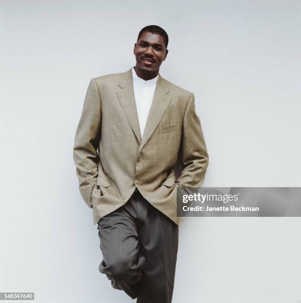 Nigerian-American basketball player Hakeem Olajuwon of the Houston Rockets, Houston, 1998.