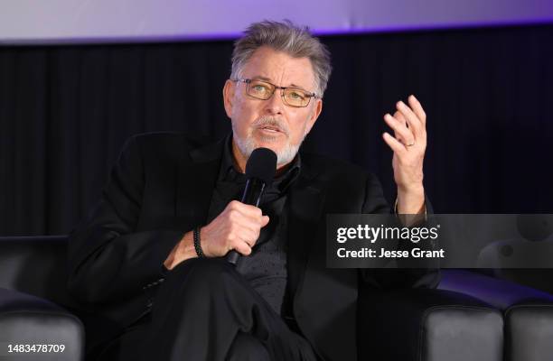 Jonathan Frakes speaks during Q&A at the IMAX "Picard" screening at AMC The Grove 14 on April 19, 2023 in Los Angeles, California.