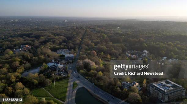 hampstead heath - urban sprawl forest stock pictures, royalty-free photos & images