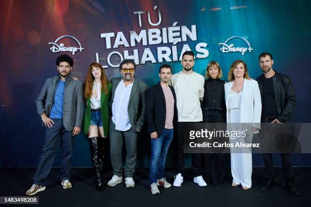 Actors Pablo Molinero, Ana Polvorosa, Paco Tous, director Jordi Vallejo, director David Victori, Michelle Jenner, Ana Wagener and Jose Manuel Poga...