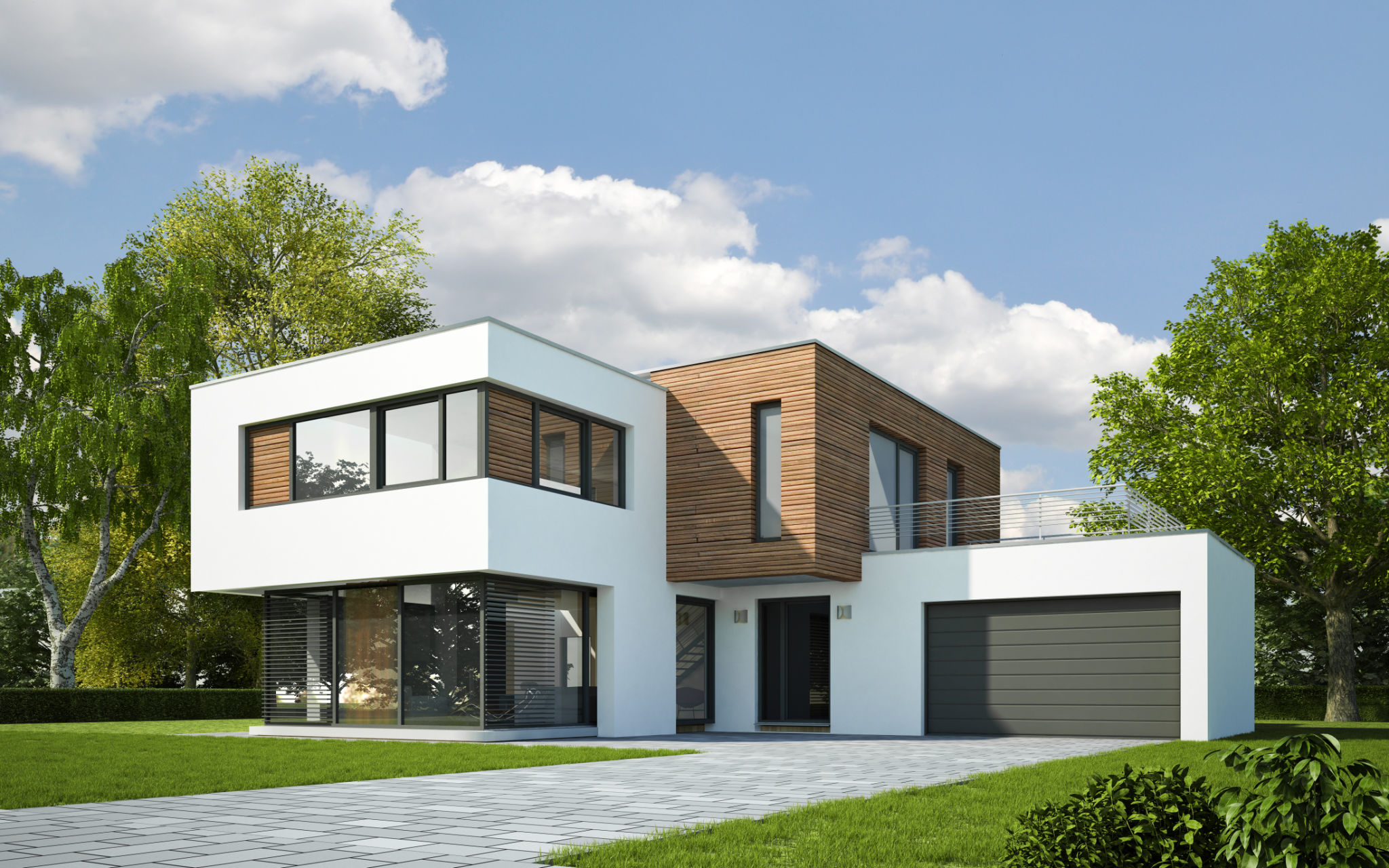 modern home facade