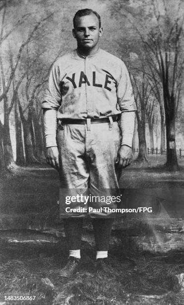 Captain of the Yale University baseball team A L Covey, 1911.