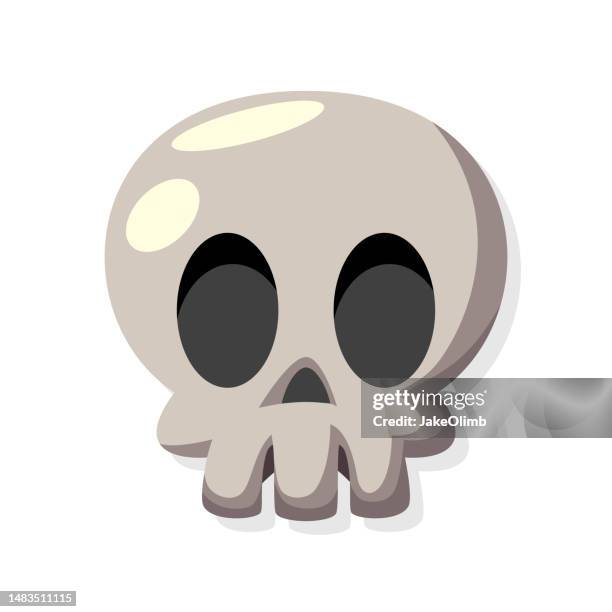 schädel emoji - totenkopf stock-grafiken, -clipart, -cartoons und -symbole