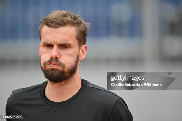 Oscar Otte of Germany reacts during his second round match against Flavio Cobolli of Italy during day six of the BMW Open by American Express at MTTC...