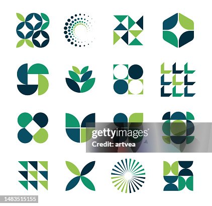 Conjunto vectorial de elementos de diseño de símbolos de estilo Bauhaus geométricos minimalistas Conjunto vectorial de elementos de diseño de símbolos de estilo Bauhaus geométricos minimalistas