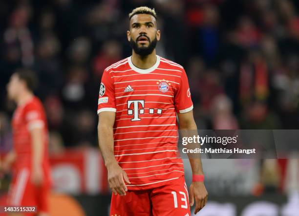 Eric Maxim Choupo-Moting of Bayern Munich seen during the UEFA Champions League quarterfinal second leg match between FC Bayern München and...